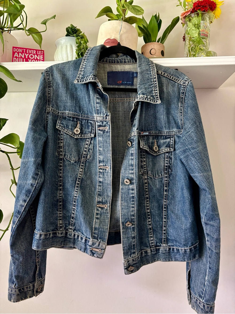Bluenotes Women's Blue Washed Denim Jean Jacket